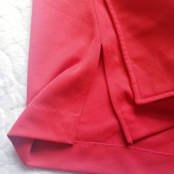 Vintage 70s button down shirt blouse red pockets - Picture 7 of 8